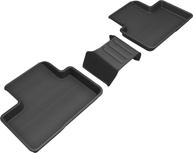 Volvo XC40 Floor Mats - Rear - 3D MAXpider - Kagu Series - Black - `19-`20